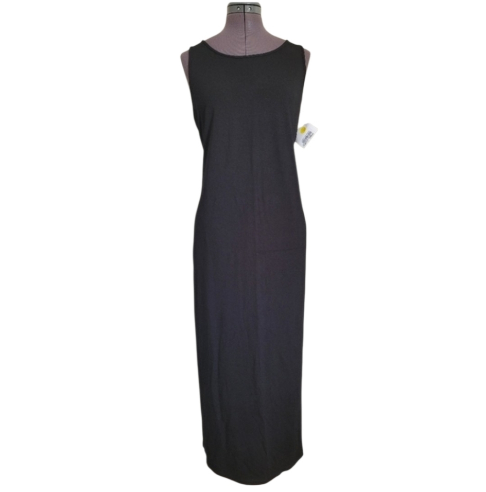 SM NWT Habitat Everything Dress Rayon Black Maxi